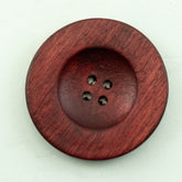 Buttons Etc. Buttons Large - 1.5" Red Wood Saucer Button