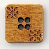 Buttons Etc. Buttons Natural Wood Square 3/4" Button