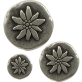 Dill Buttons of America, Inc Buttons Sm  .75" Tin Poinsettia Button