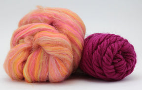 Halcyon Yarn Knitting Kits Fuschia/Coral Snuggly Stuffed Mitten Kit