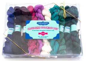 Jade Sapphire Exotic Fibres Yarn Trail Mix Cashmere Coloring Box Yarn Pack