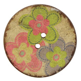 Skacel Buttons Coconut Multi Flower 1 1/2" Button