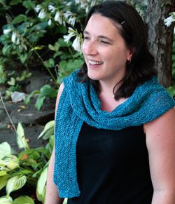 Heirloom Lace Scarf in Signature Block Island Blend