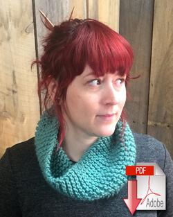 Easy Learn to Knit Cowl Pattern Download