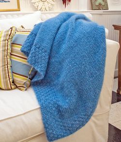 Lush Victorian Mohair Throw - Victorian 2-Ply and Mohair