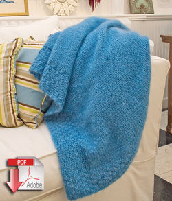 Lush Victorian Mohair Throw  Victorian 2Ply and Mohair  Pattern download