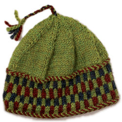 Checkerboard Hat  Bulky Weight