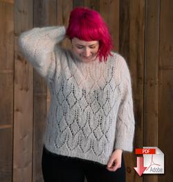 Atmosphere Lace Mohair Pullover Sweater Pattern Download