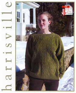 Leaf and Lattice Sweater  Pattern download Harrisville Designs