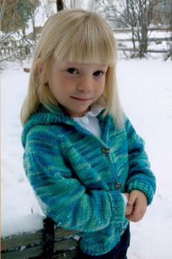 Childrenaposs Neck Down Cardigan by Knitting Pure and Simple