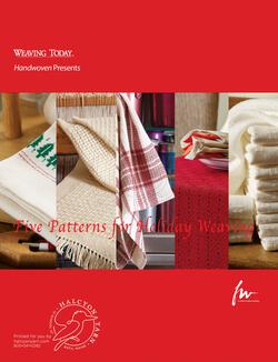 Design Collection  Five Patterns for Holiday Weaving Handwoven eBook Printed Copy 