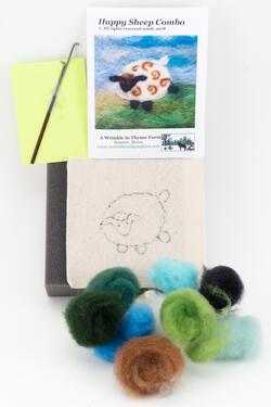 Sheep Tile Felting Kit (tools included)