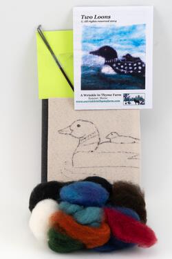 Two Loons Tile Felting Kit (tools included)