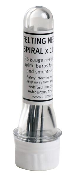 Ashford Felting Needles Sprial Barb medium 36 gauge pack of 10