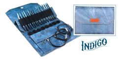 Lykke 5quot Interchangeable Circular Knitting Needle Set  Indigo Faux Denim Case