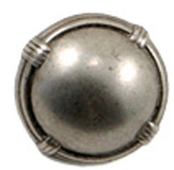 Silver Tone Banded Dome Button 875 quot 