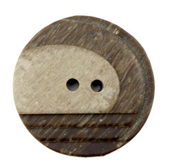 Two Tone Brown Button 1quot 