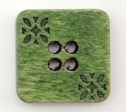 Olive Wood Square 3/4" Button