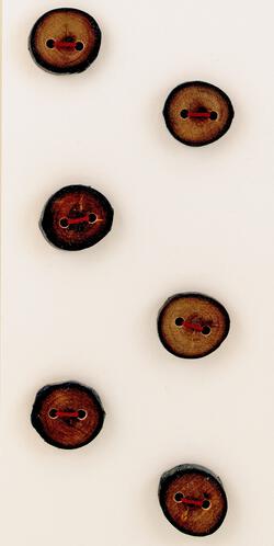 Six Small Buttons  Mixed Woods