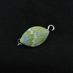 Mint Leaf Shawl Pin by Bonnie Bishoff Designs