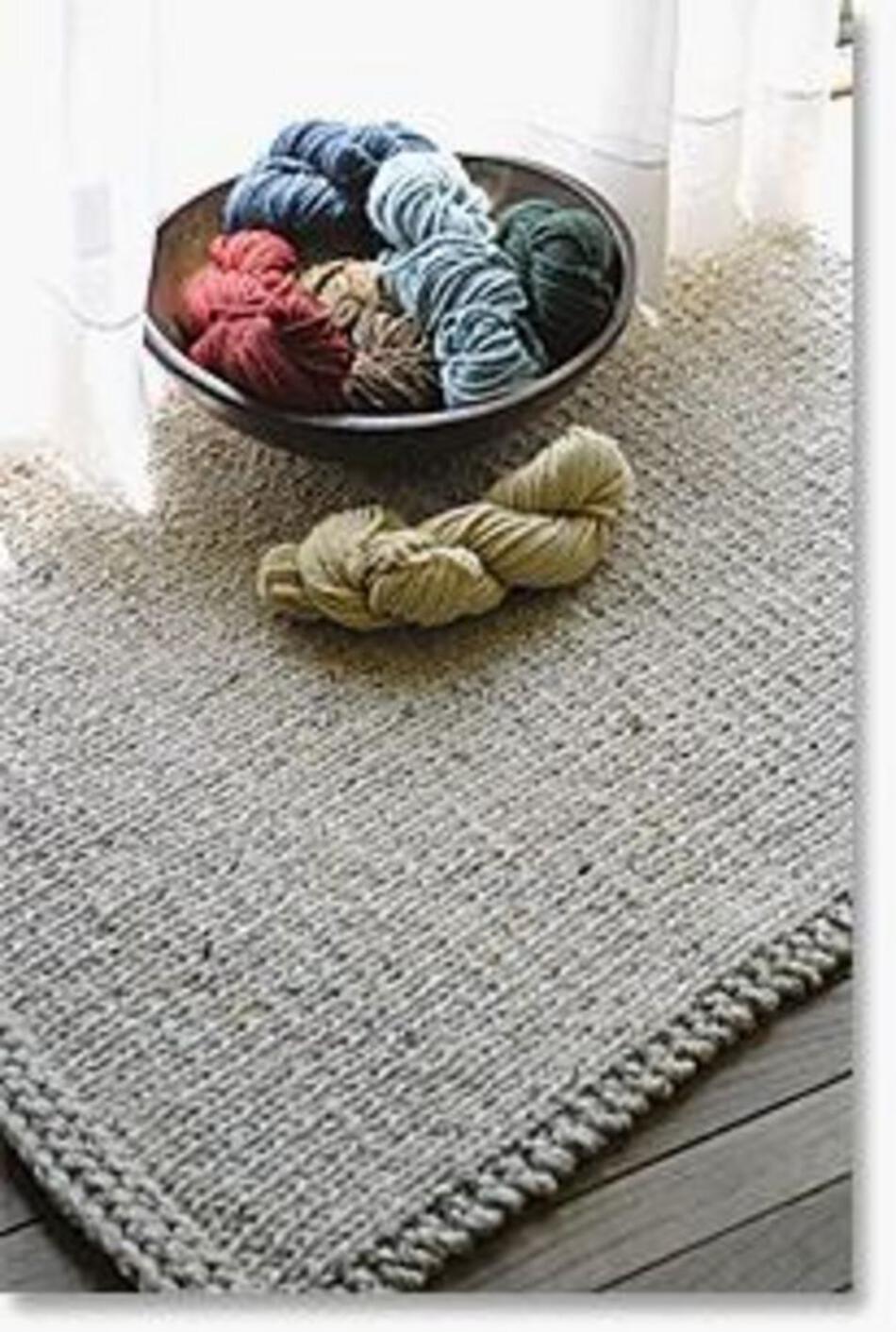 Knitting Patterns Knitted Rectangular Rug  Halcyon Classic Rug Wool
