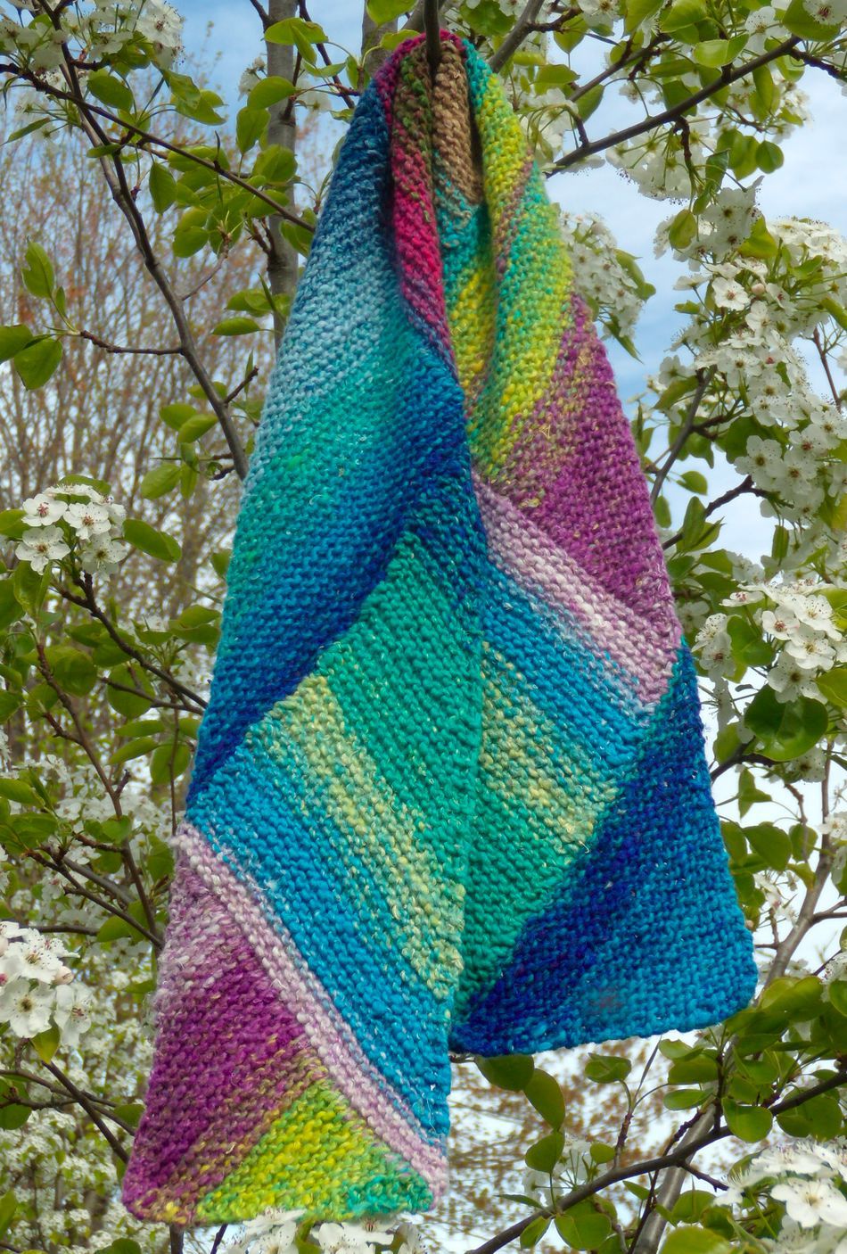 Knitting Patterns MultiDirectional Scarf  Noro Taiyo