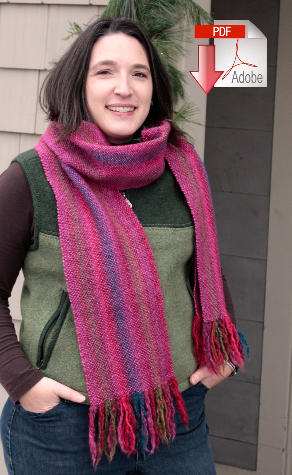 Weaving Patterns Chill Chaser Woven Scarf  Pattern Download