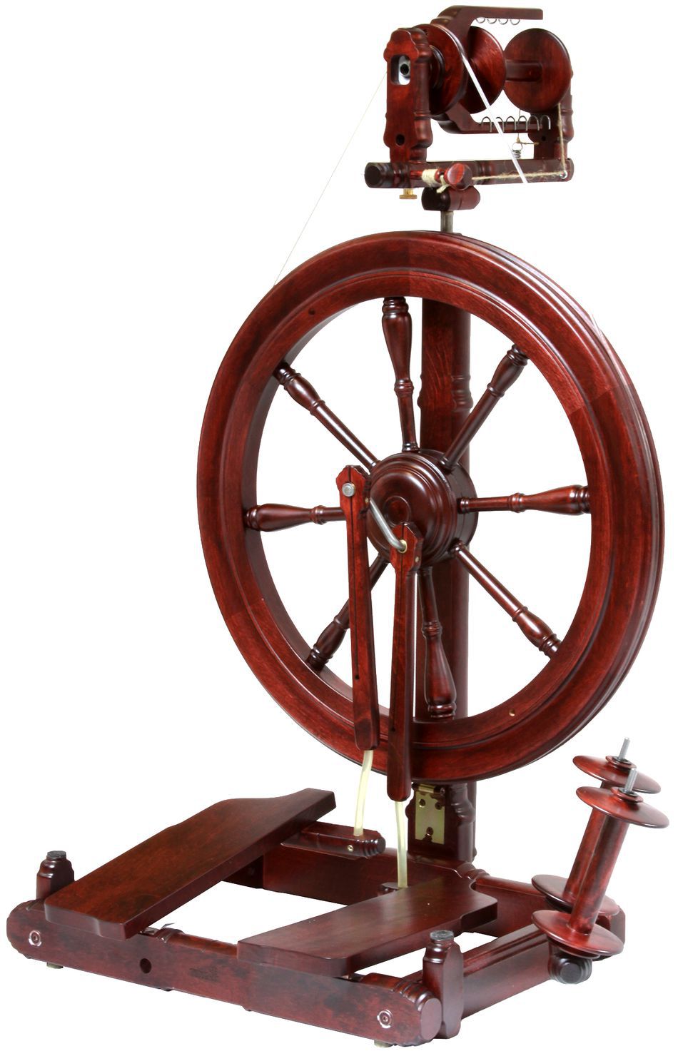 Spinning Equipment Kromski Sonata DoubleTreadle Spinning Wheel Mahogany