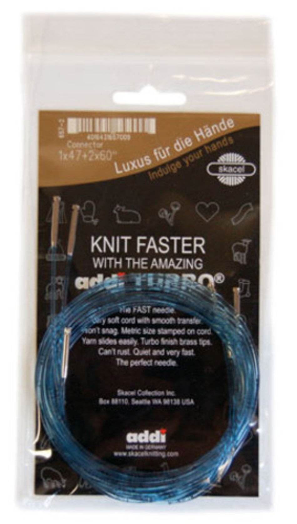 Knitting Equipment AddiClick Booster Cord Pack 147quot and 2 60quot cords
