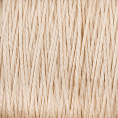 Close-up of Supreme Corp. 5/2 Pearl Cotton Yarn | Large Cone in beige or off-white, featuring tightly wound, parallel fibers with a slightly rough texture.