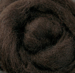 Ashford Handicrafts Limited Dyed Wool Fiber Chocolate Corriedale New Zealand Wool Fiber to Spin and Felt (sold by the ounce)