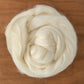 Europa Wools Ltd Fiber Blends White Merino Wool Tussah Silk Blend Fiber (sold by the ounce)