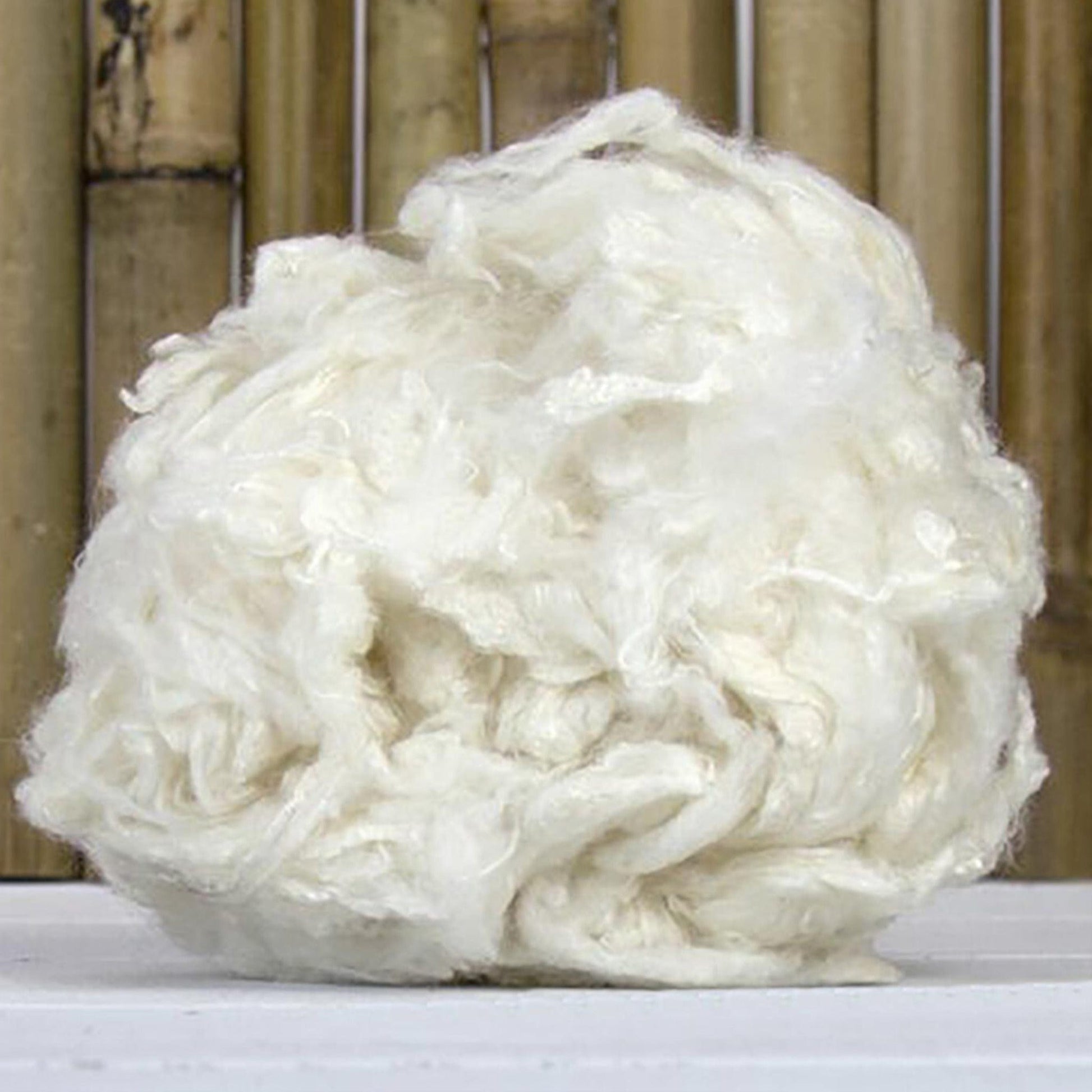 Europa Wools Ltd Plant Fibers white uncarded Bamboo Fiber (sold by the ounce)