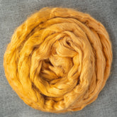Europa Wools Ltd Silk Fiber Natural Copper Red Eri Peace Silk Top (sold by the ounce)