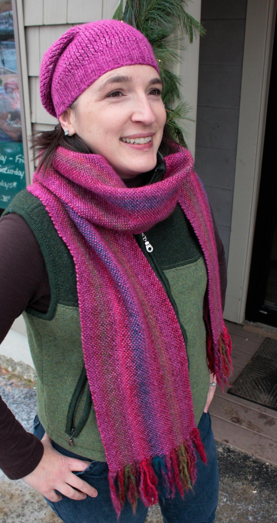 Halcyon Yarn Digital Patterns Chill Chaser Woven Scarf, download