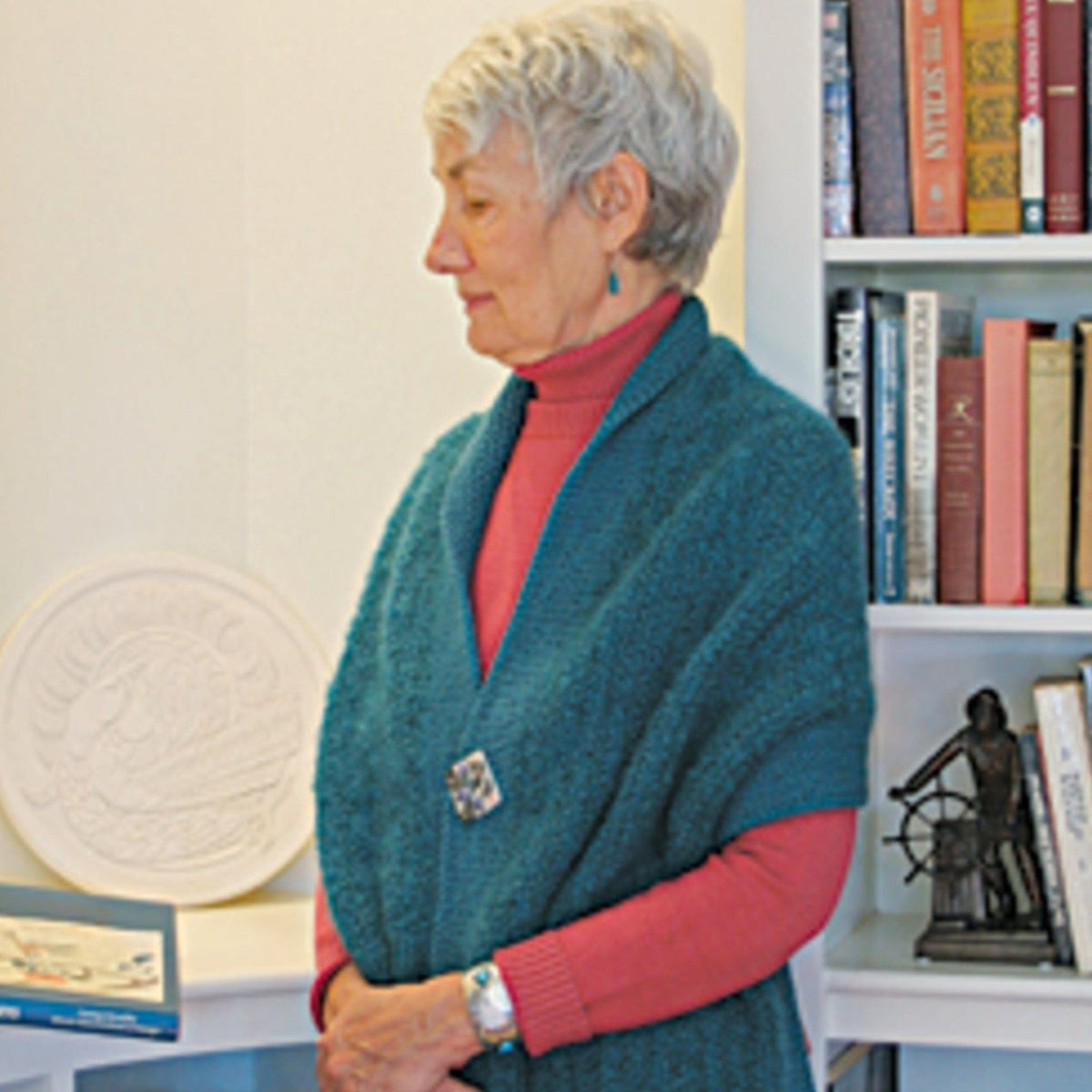 Asymmetrical One-Button Wrap by Halcyon Yarn: Stylish Knit Pattern