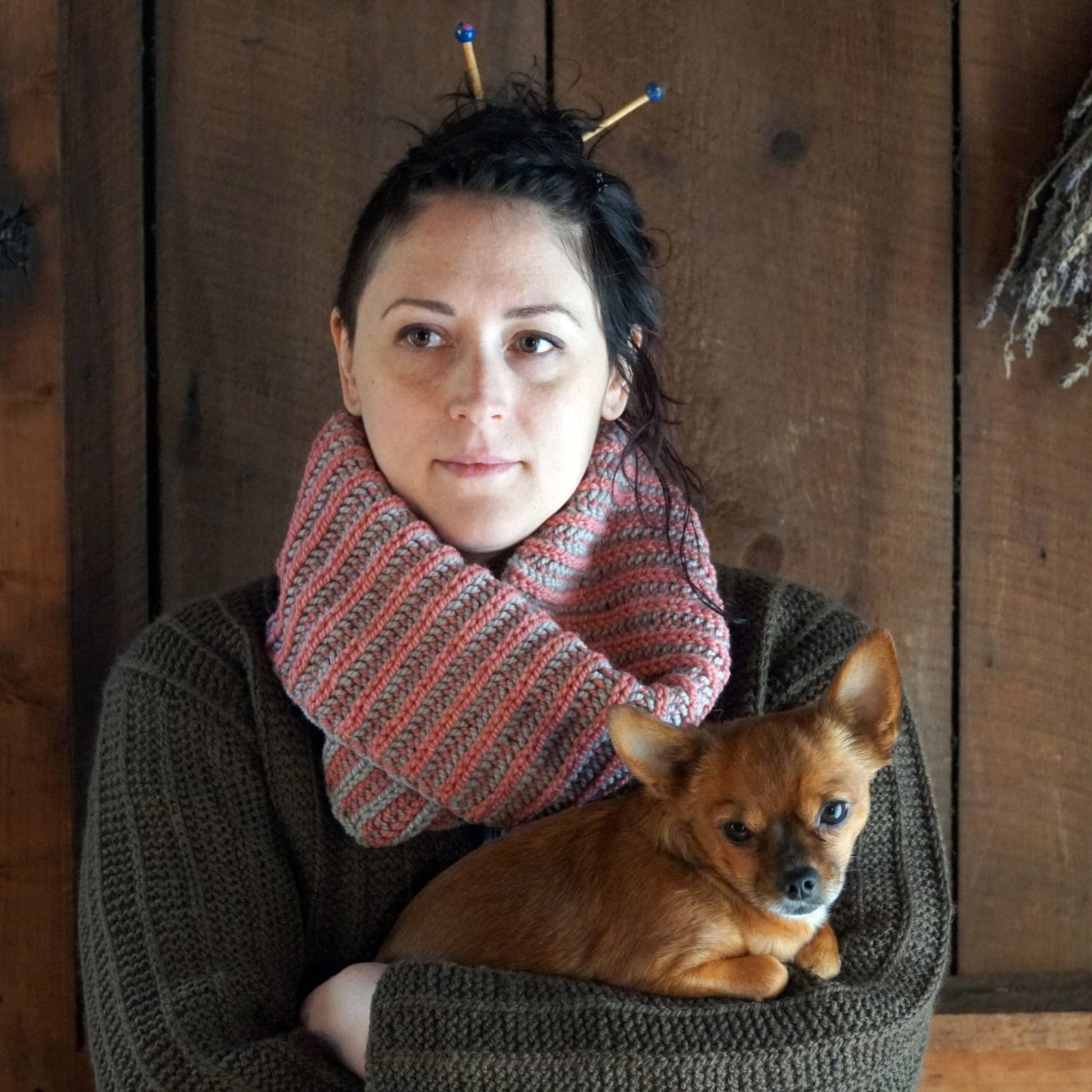 Halcyon Yarn Print Patterns Popham Cowl