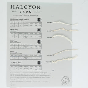 Halcyon Yarn Yarn Sample Cards Natural Textures Sample Card