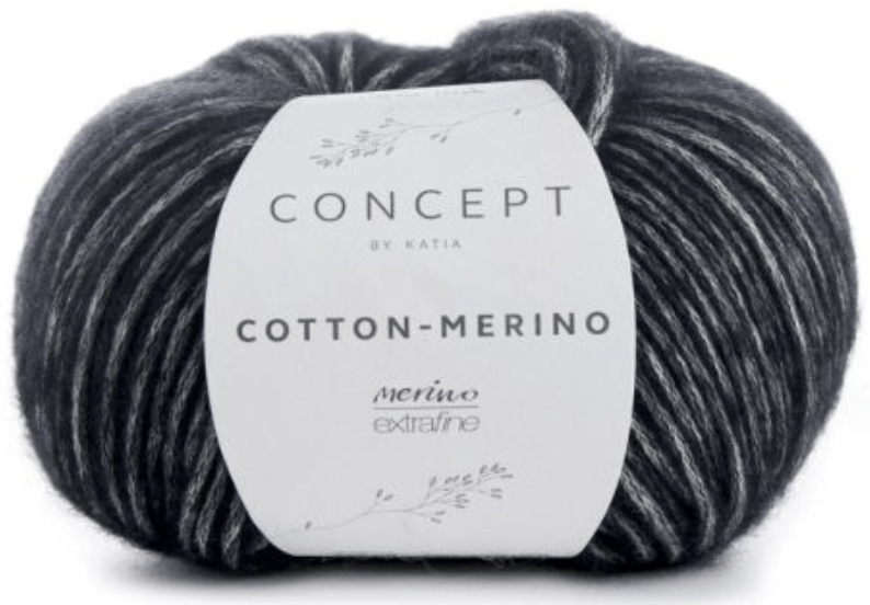 Katia Yarn Black Katia Cotton-Merino