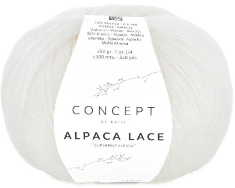 Katia Yarn White Katia Alpaca Lace