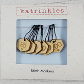 Katrinkles Stitch Markers Cast On Counting Numbers Wood Stitch Marker Set