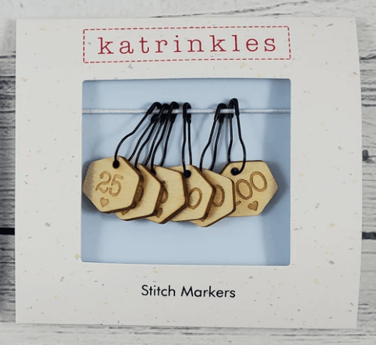 Katrinkles Stitch Markers Cast On Counting Numbers Wood Stitch Marker Set