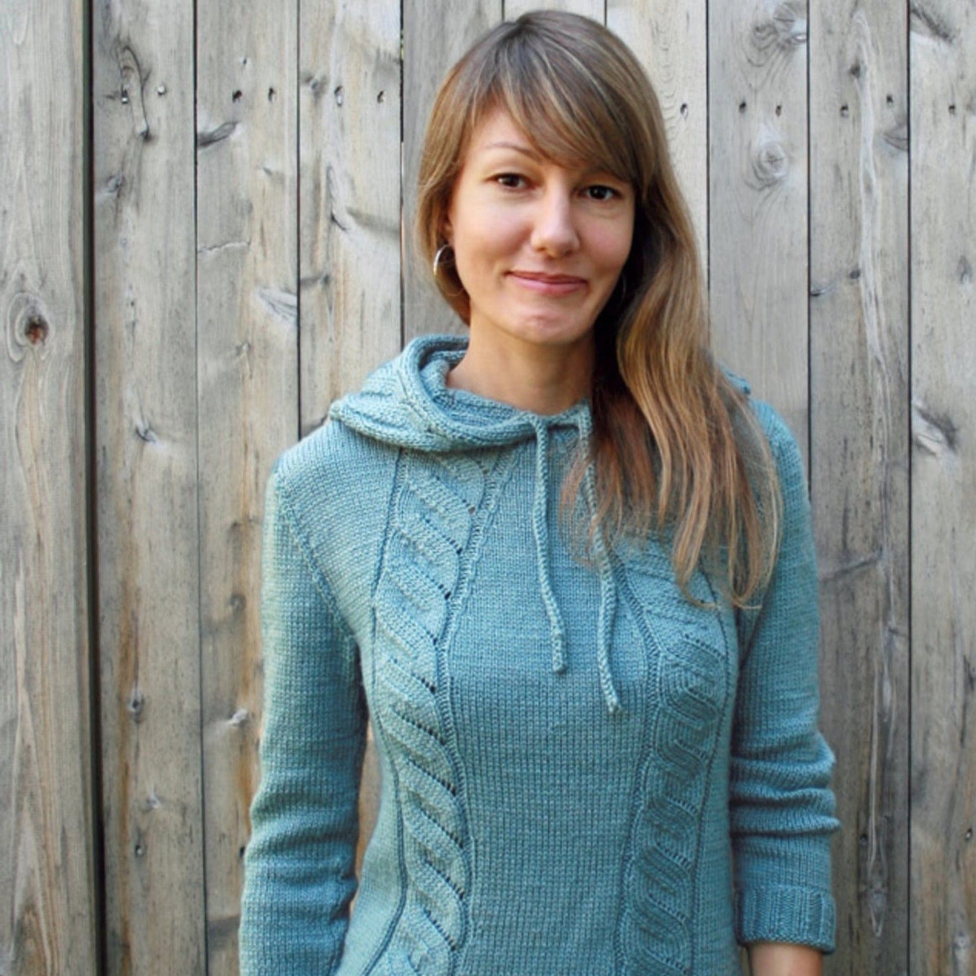 Knit One, Crochet Too Print Patterns Faux Cable Hoodie