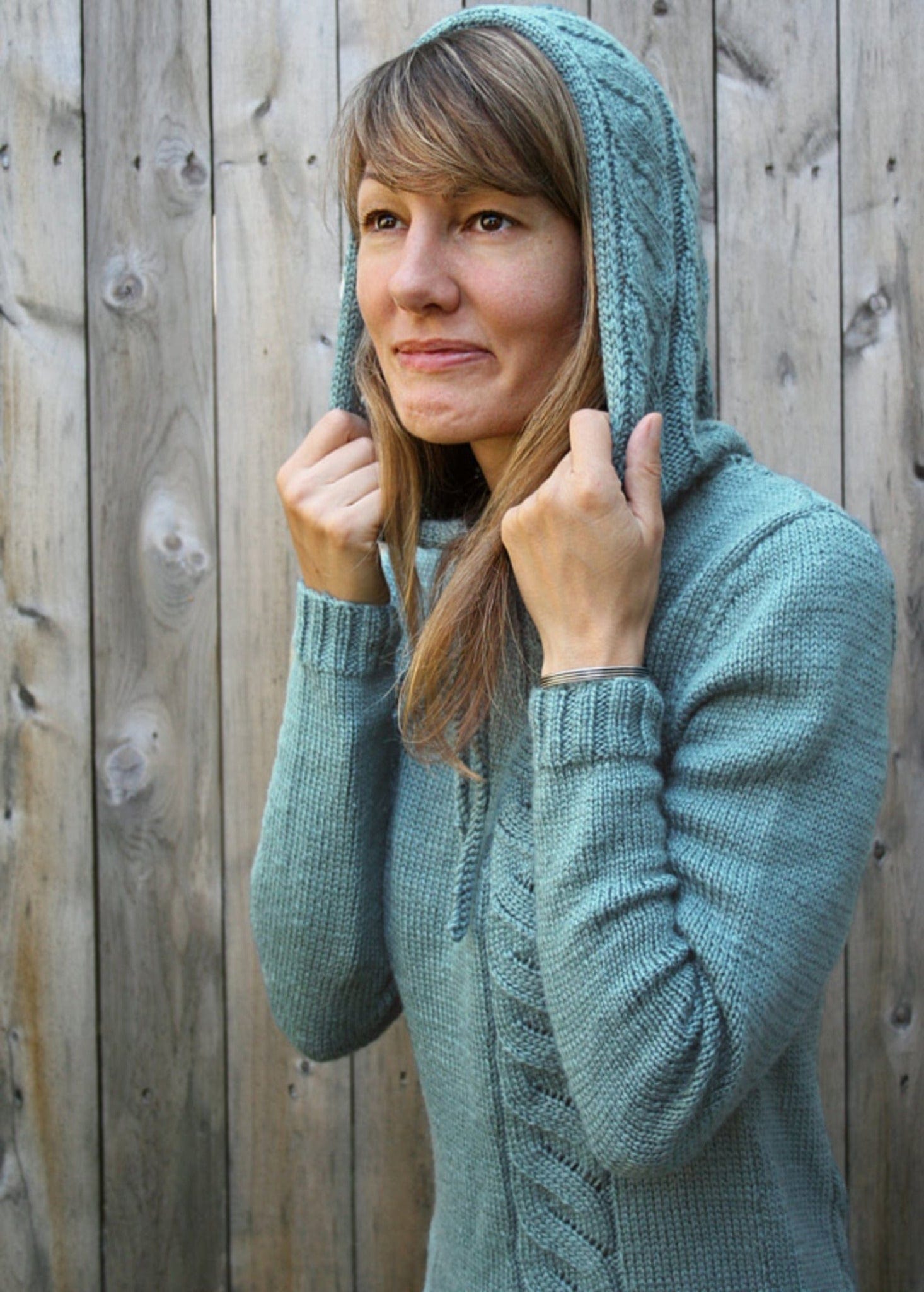 Knit One, Crochet Too Print Patterns Faux Cable Hoodie