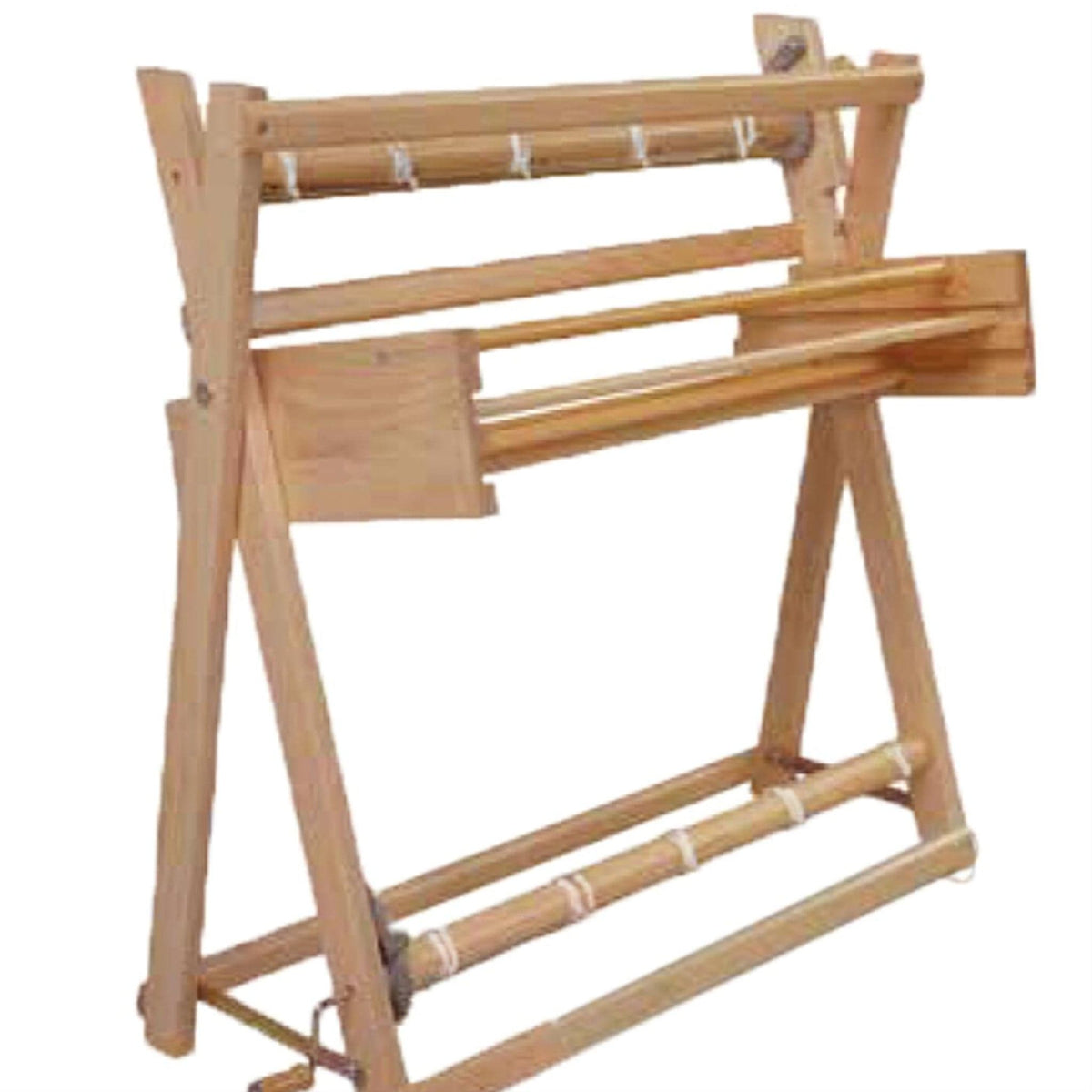 The Leclerc Penelope III 22.5″ Rigid Heddle Tapestry Loom with two rigid heddles by Leclerc Looms features a sturdy Canadian maple frame, adjustable bars, and is ideal for beginner weaving or tapestry projects.