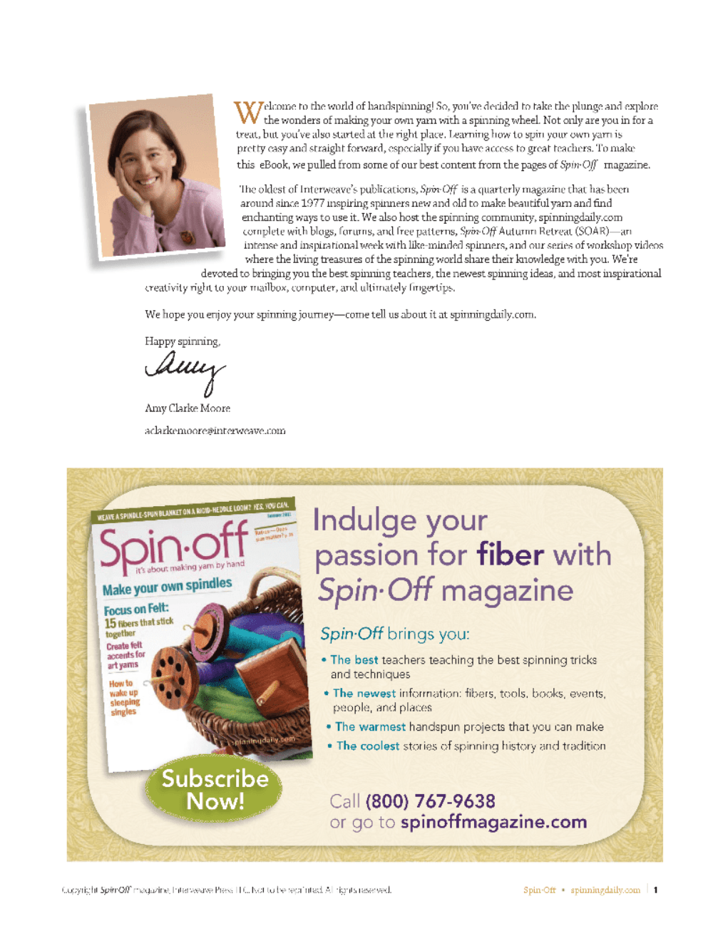 Long Thread Media Books An Introduction to Spinning Wheels, Spinning Daily eBook Printed