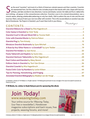 Long Thread Media Books Best of Handwoven, Overshot eBook 2: 14 Projects On Four Shafts eBook (Printed version)