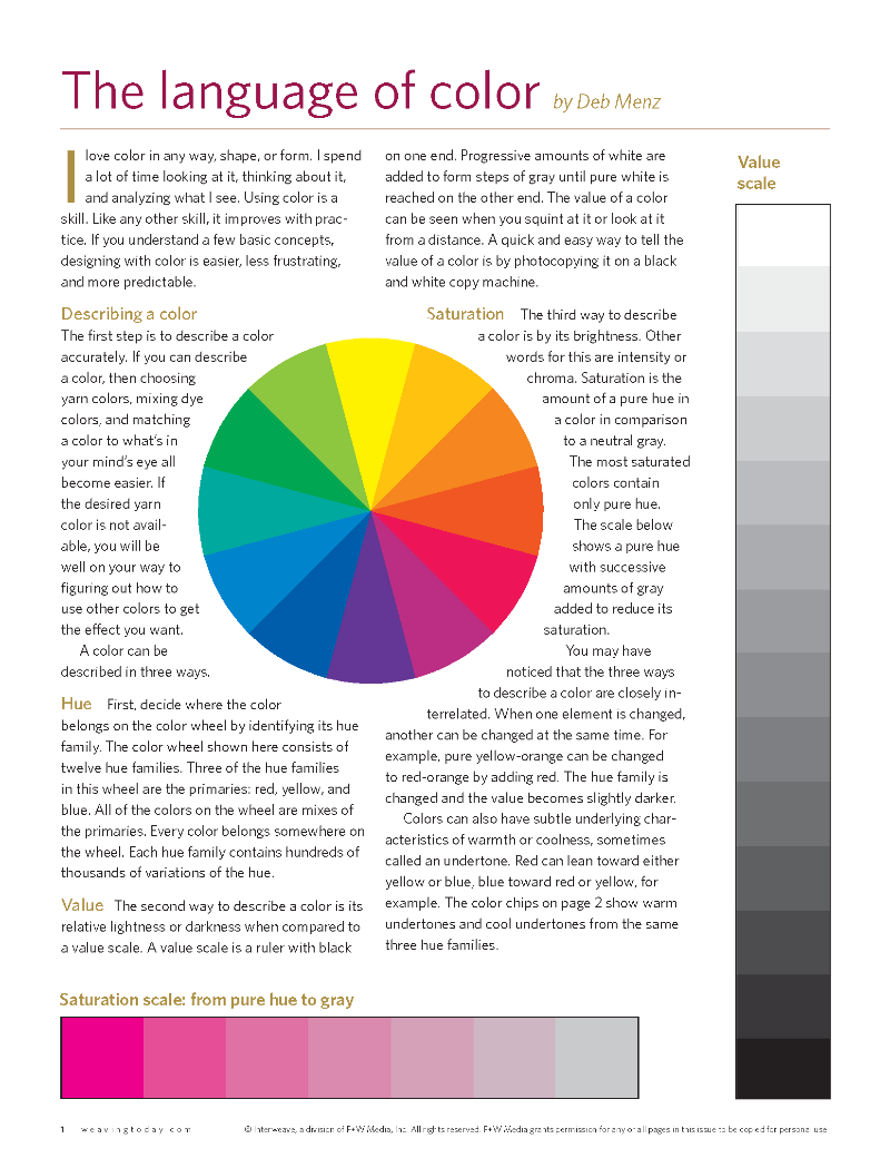 Long Thread Media Books Best of Handwoven Technique Series: Color! Everything a Weaver Needs to Know eBook (Printed version)