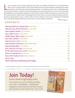 Long Thread Media Books Best of Handwoven Yarn Series: Weaving with Linen eBook (Printed version)