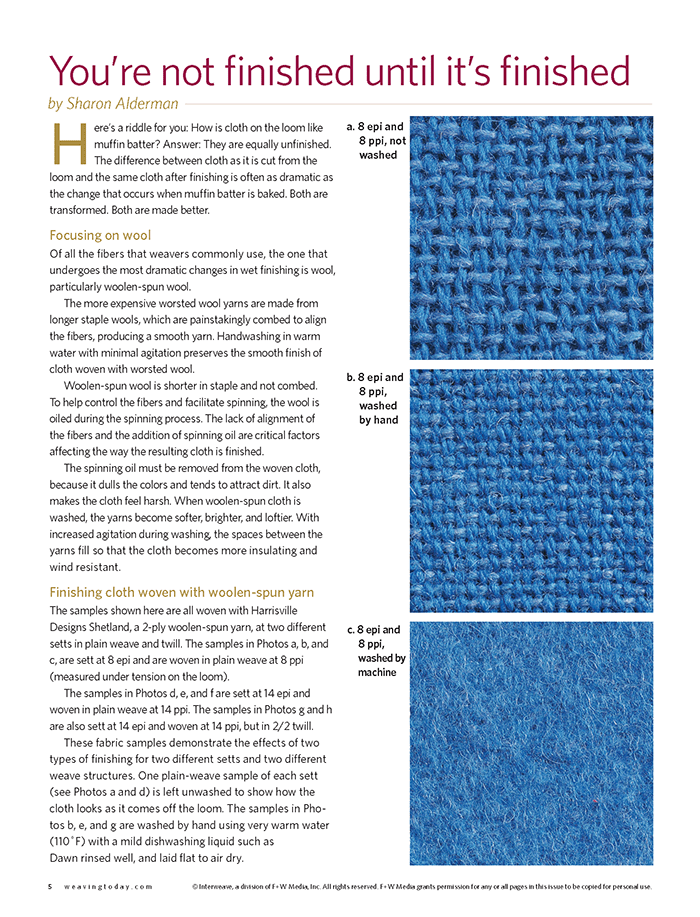 Long Thread Media Books Best of Handwoven Yarn Series: Weaving with Wool: All About Wet Finishing eBook (Printed version)